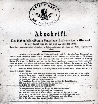 Haberfeldtreiben, Flugblatt, Kaiser, Karl, Miesbach, 