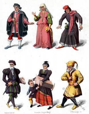 Graf, Schweiz, Kostüme, Mittelalter, Kleidung, Gewandungen, Kostümgeschichte 