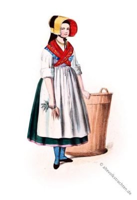 Sennfeld. Schweinfurt. Unterfranken. Alte Bayerische Trachten. Historische Kostüme. Original Dirndl