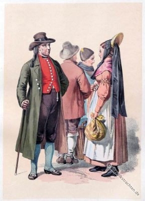 Schwaben, Volkstrachten, Trachten, Bauer, Bäuerin, Bauerntrachten