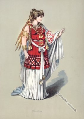 Brünnhilde. Kostüm design. Germanische Heldensage. Das Rheingold. Der Ring des Nibelungen. Komponist Richard Wagner. Deutsche Oper.