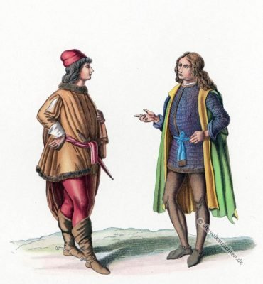 Italien, Edelmann, Kostümgeschichte, Modegeschichte, Trachten, Renaissance, 15. Jahrhundert 