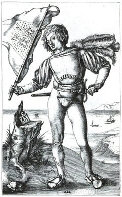 Landsknecht, Albrecht Dürer, Fahnenschwenker, Renaissance, Soldat 