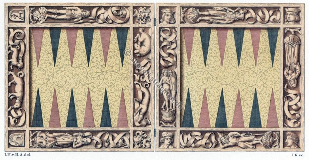 Mittelalter, Spiel, Tric Trac, Backgammon, Mittelalterliches Brettspiel, 15. Jahrhundert