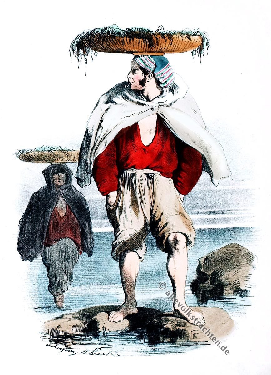 Sardinenfischer, Morbihan, Bretagne, Belle-Isle-en-Mer, Trachten, Historische Kleidung, Modegeschichte, Kostümgeschichte,