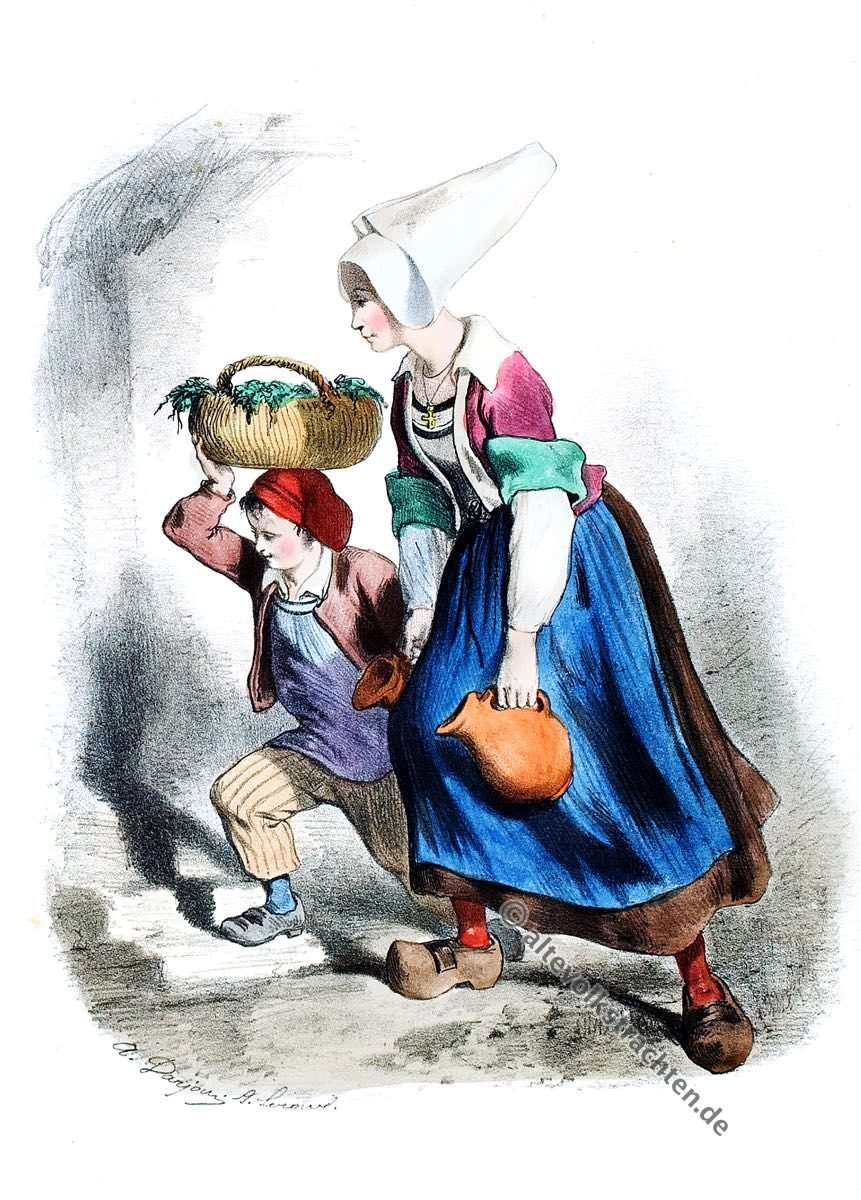 Corlay, Bretagne, Côtes d'Armor, Trachten, Historische Kleidung, Kostümgeschichte, Modegeschichte,