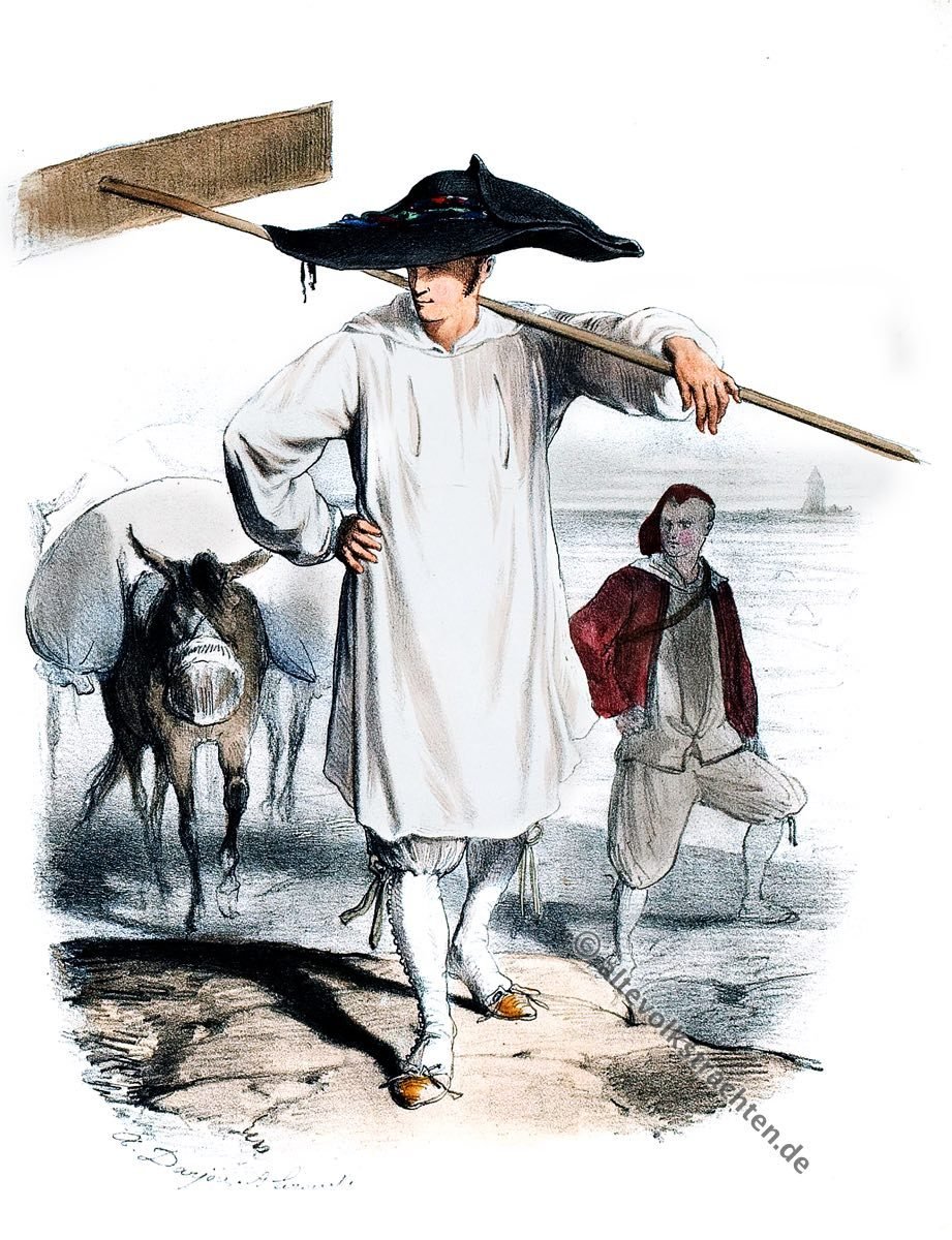 Batz-sur-Mer, Bretagne, Trachten, Kostüme, Historische Kleidung, Kostümgeschichte, Modegeschichte, Alexandre Leroux