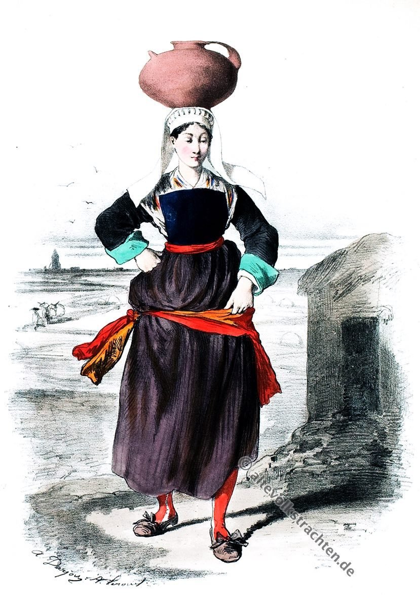 Guérande, Bretagne, Trachten, Kostüme, Historische Kleidung, Kostümgeschichte, Modegeschichte, Alexandre Leroux