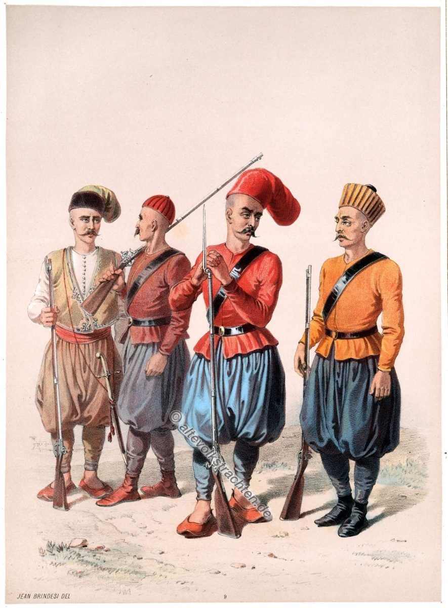 Eghri Calpaklissi, Choubarà Néféri, Nizami Djedid Néféri, Choubarà, Elbicei Atika, Illustrator, Jean Brindesi, Graveur, Jules Mea, Constantinople, Konstantinopel, Kostüme, Kostümgeschichte