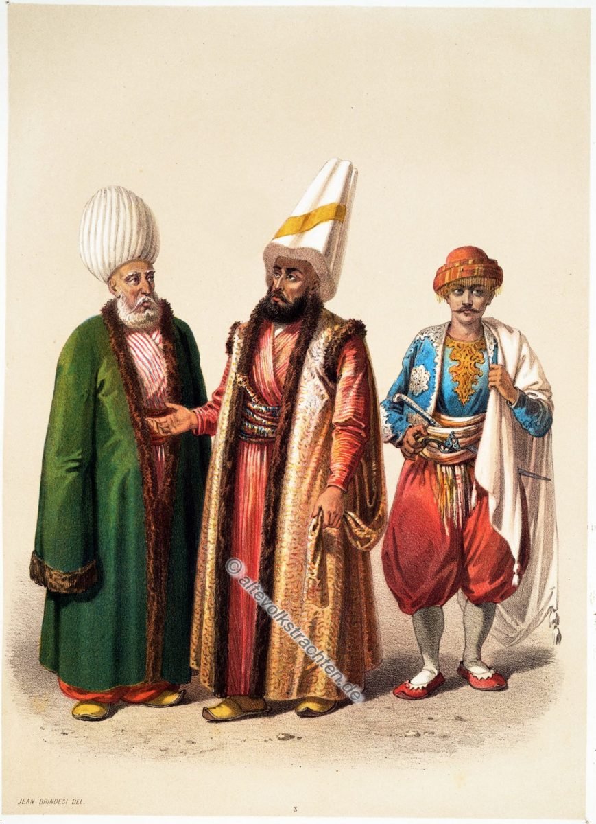 Kazaskier, Captan Pacha, Tschokadar, Elbicei Atika, Illustrator, Jean Brindesi, Graveur, Jules Mea, Constantinople, Konstantinopel, Kostüme, Kostümgeschichte