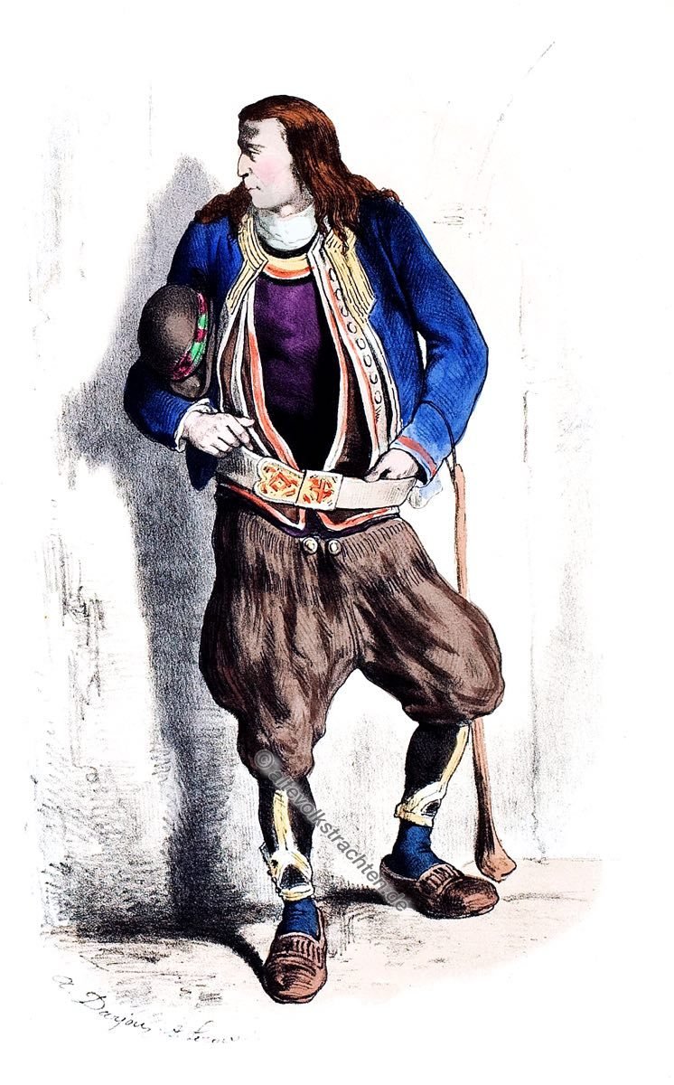 Bannalec, Trachten, Tracht, Bretagne, Frankreich, Alfred Darjou, Alexandre Leroux