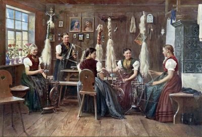 Spinnrad, Schwarzwald, Baden, Trachten, Deutschland, Volkstrachten