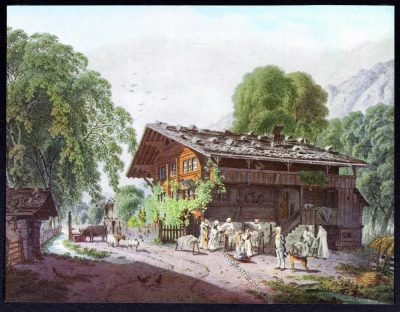 Switzerland, Peasant, Familie, Famille, laborieuse, Franz Niklaus König, Gravure