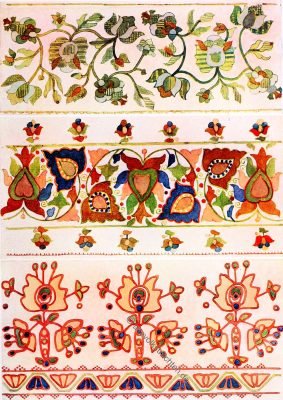 Ukraine, Seidenstickerei, Design, Kostümgeschichte, Bauernkunst, Volkskunst, Motiv