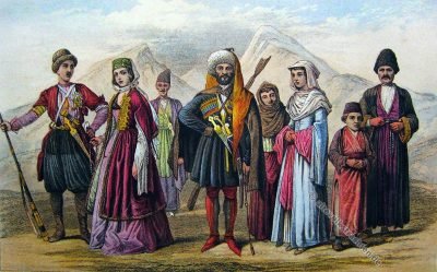 Historische Trachten, Georgien, Armenien