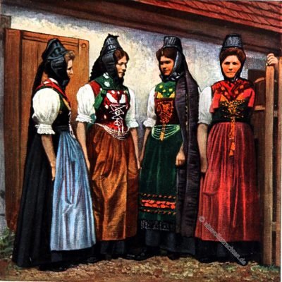 Schwarzwälder, Trachten, Schwarzwald, Höllental, Baden-Württemberg, Baar, Dirndl, Deutsche Volkstrachten, Rose Julien,