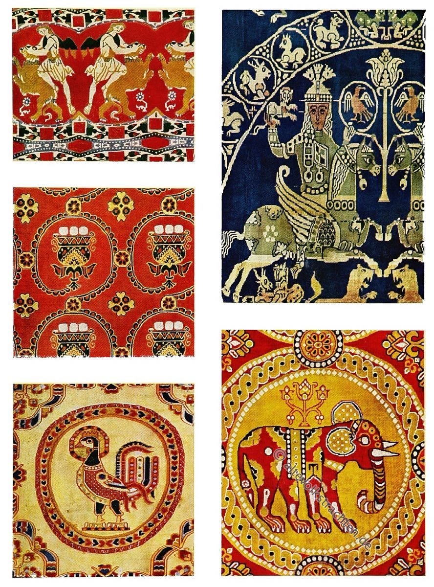 Ägypten, Spätantike, Antike, Textilien, Stoffe, Muster, Gewebe, Webkunst