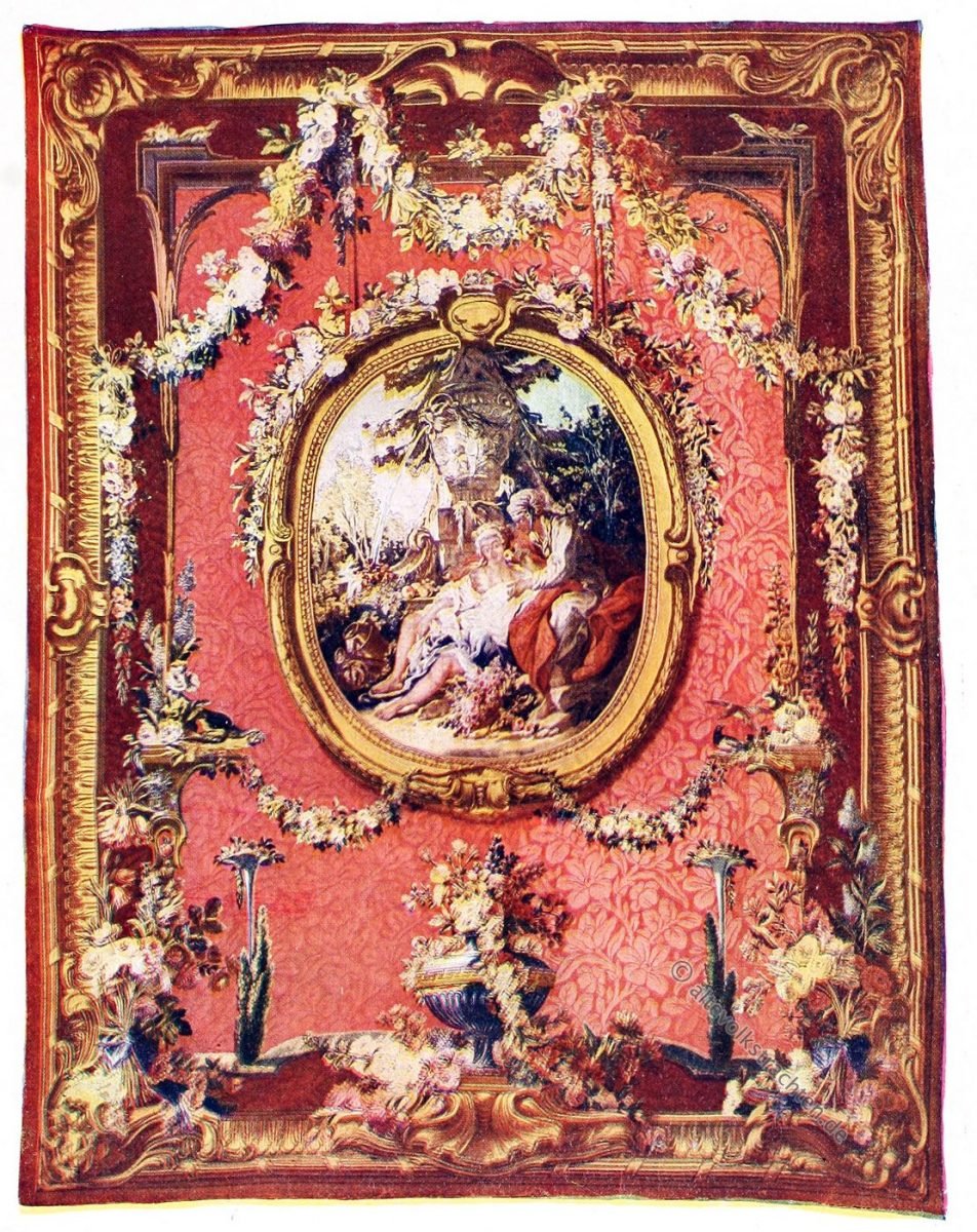 Gobelin, Rokoko, Barock, Vertumnus, Pomona, Kunsthistorie, Gobelinsammlung, Gobelins, 18. Jahrhundert,