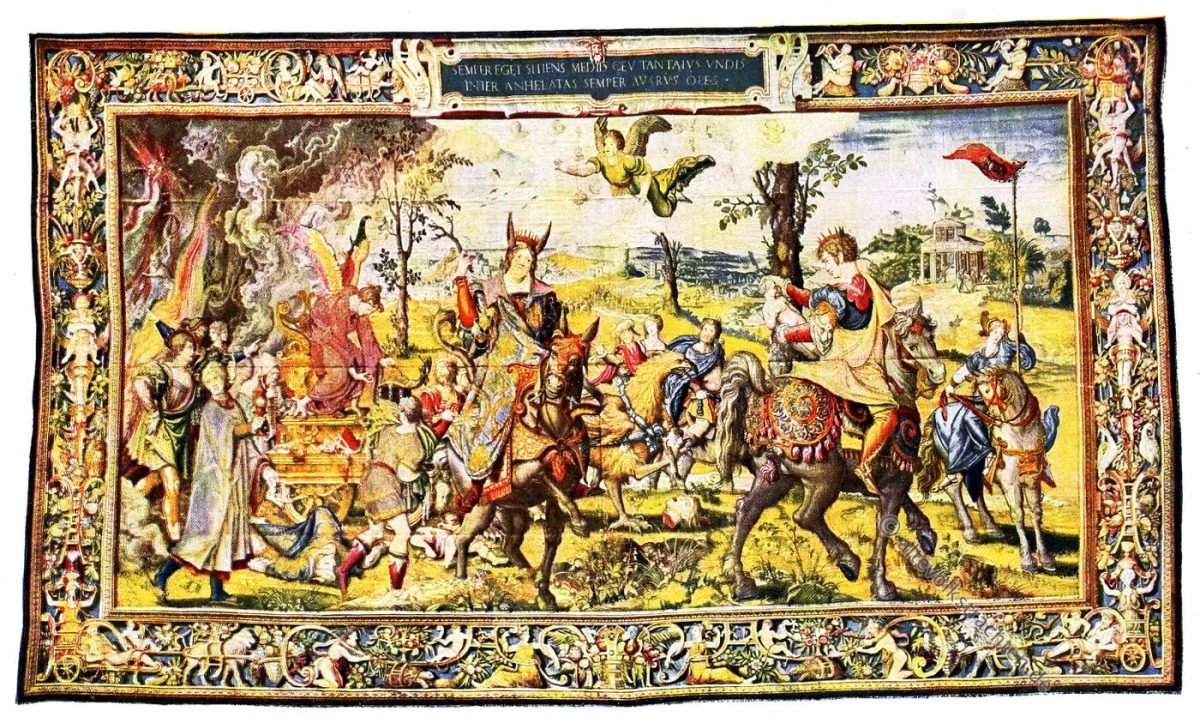 Gobelin, Renaissance, Gobelins, Kunsthistorie, Gobelinsammlung, Textilgemälde, Bildteppiche, Bildwirkerkunst, Brüssel, 16. Jahrhundert