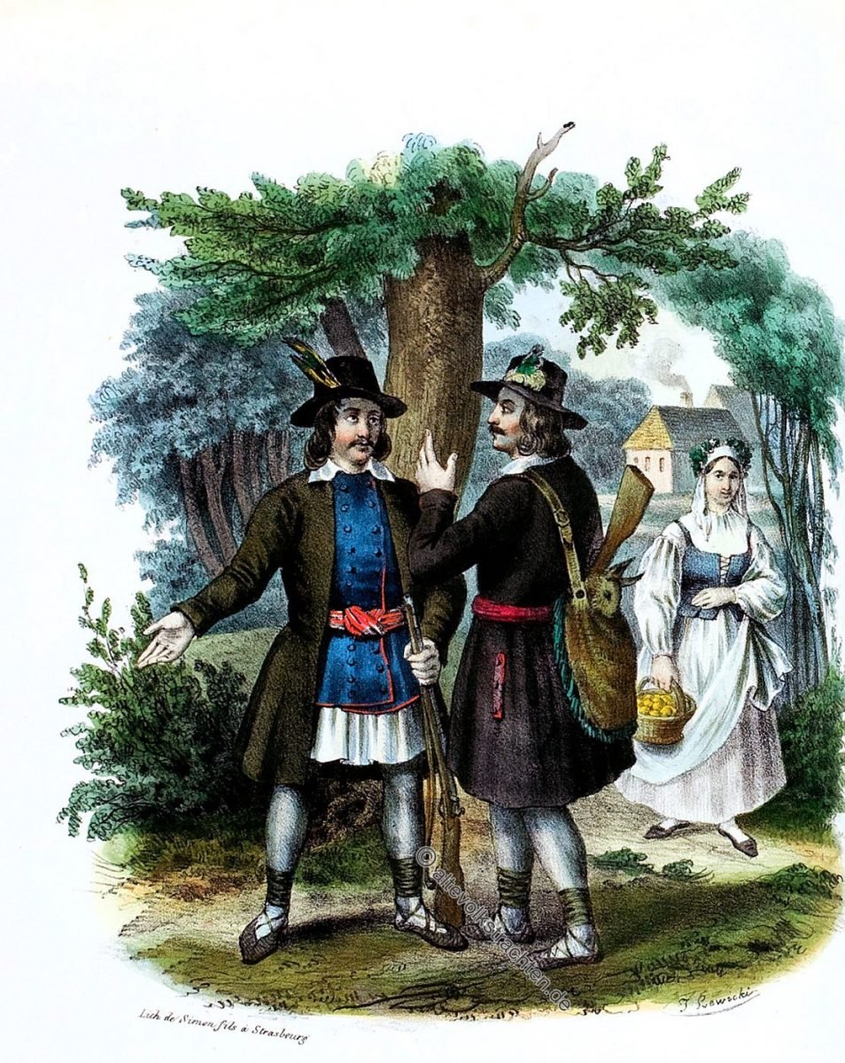 Kurpie. Polnische Landleute aus der Gegend von Ostrolenka. Trachten, Polen, Kurpie, Ostrolenka, Ostrołęka, Kurpengau, Kurpie, Scharfenwiese,