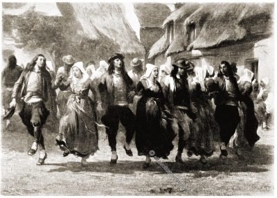 Tanz, Bretagne, Brittany, Trachten, Sabine Baring-Gould,