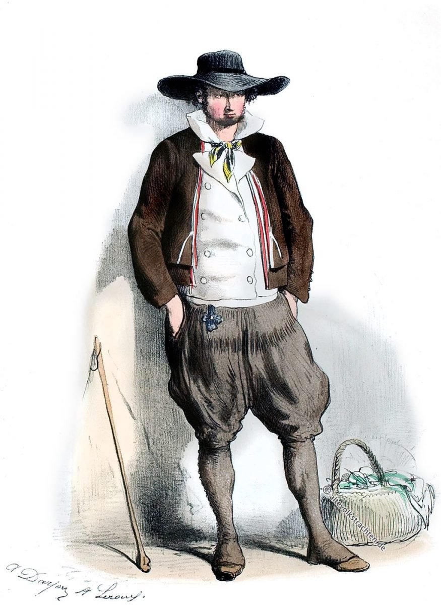 Escoublac, Bauerntracht, Bretagne, Kostüm, Tracht, Frankreich