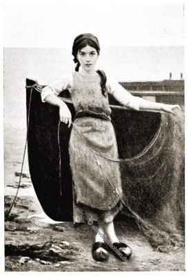 Fischermädchen, Bretagne, Brittany, Trachten, Sabine Baring-Gould,