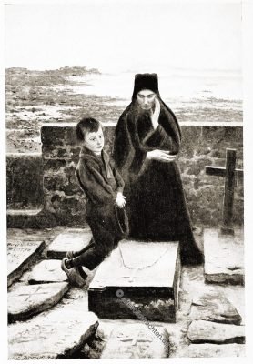 Witwentracht, Fischer, Witwe, Bretagne, Brittany, Trachten, Sabine Baring-Gould,