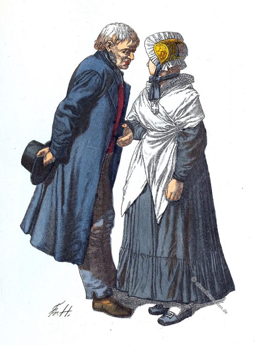 Kleidung, Osnabrück, Niedersachsen, Bauerntrachten, Sonntagstracht, Kostüme, Friedrich Hottenroth, Kostümgeschichte