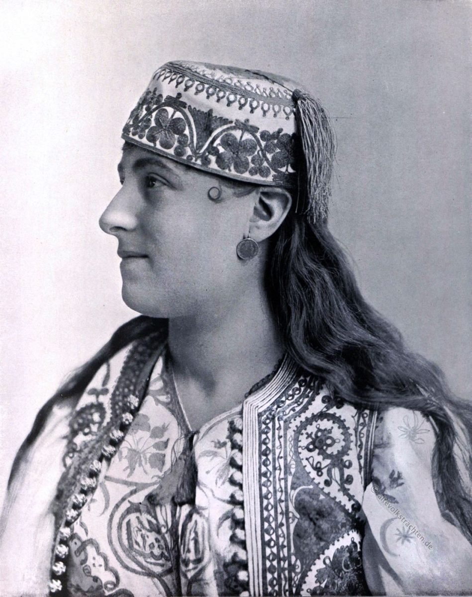 Istanbul. Tracht einer Jüdin. Osmanisches Reich traditionelle türkische Tracht, Istanbul, Rebecca Meise Alithensii, Weltausstellung, Chicago, World's Columbian Exposition