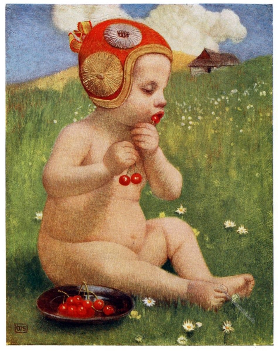 Slowake, Slowakei, Marianne Stokes, Tracht, Mütze, Hungary