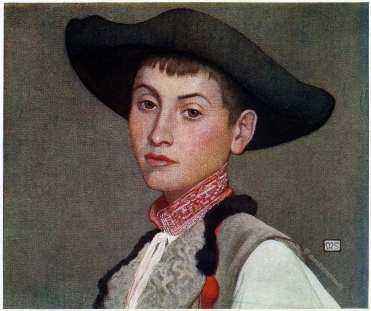 Slowake, Slowakei, Slovak, Marianne Stokes, Tracht, Hut, Hungary