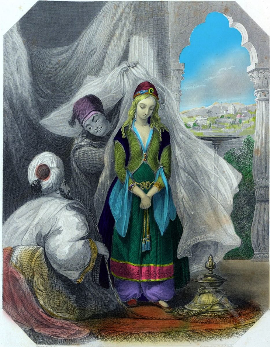 Turkey, The Captive Circassian Türkei, Tscherkessen, Circassian, Gefangene, Kostüme, Trachten, Osmanisches Reich