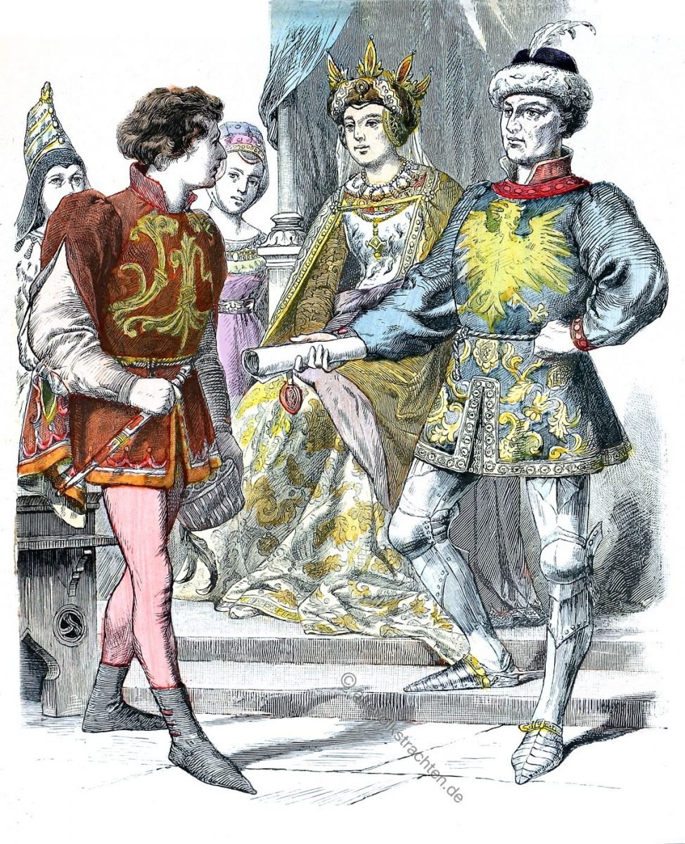 La mode médiévale bourguignonne - milieu du xve siècle. Charles le Téméraire, Duc de Bourgogne de 1467 à 1477.