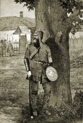 Chewsurischer Krieger des Kaukasus. Chewsur, Chewsuretien, Ritter, Krieger, Kaukasus, Waffen, Elisée Reclus,