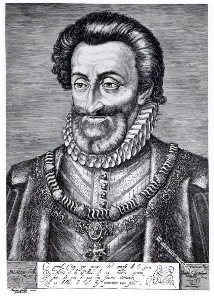 Heinrich IV., König von Frankreich, 1589-1610. Renaissance Portrait.