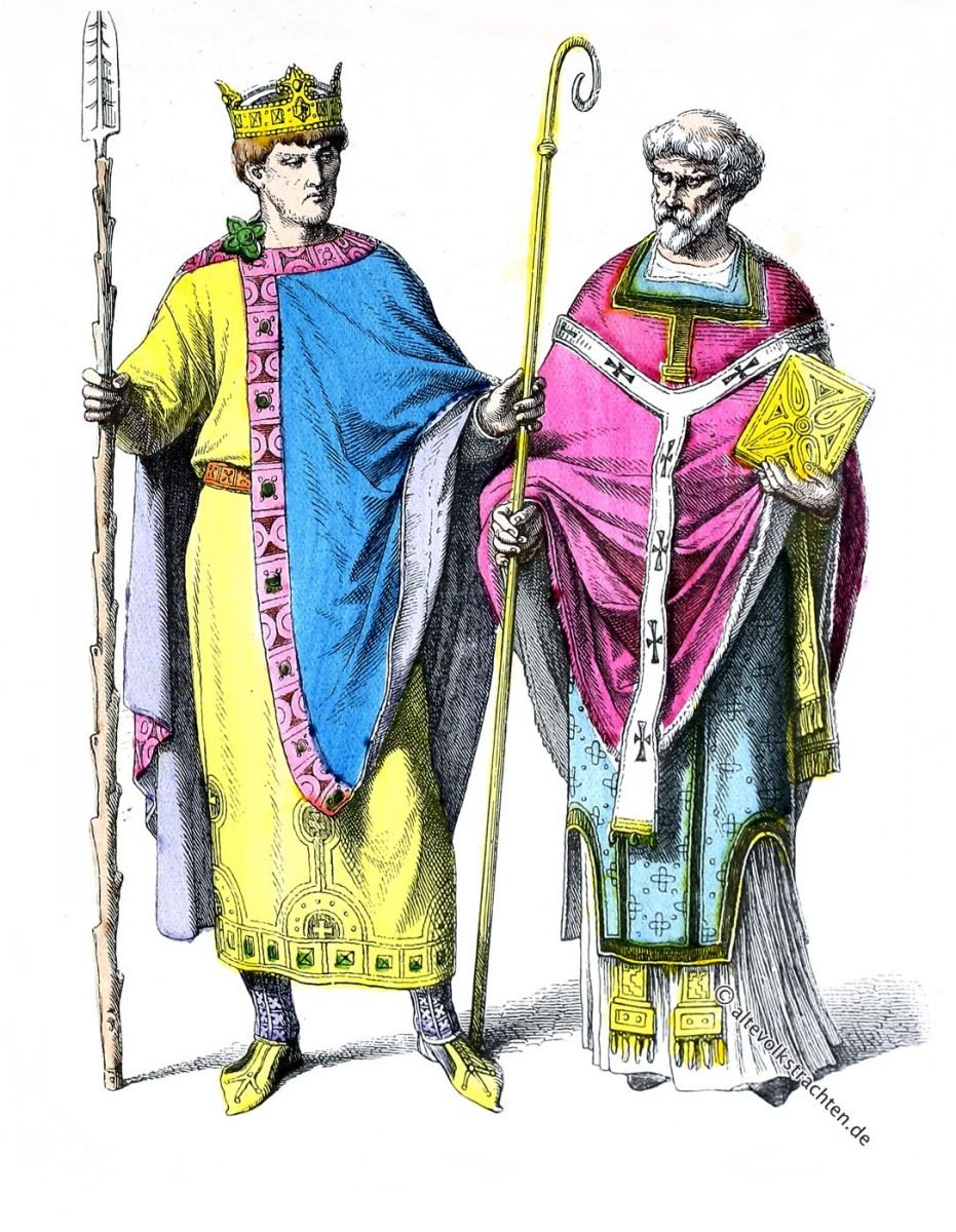 Kaiser Heinrich II. 10. u. 11. Jahrhundert. Byzantinische Kleidermode. Zur Geschichte der Kostüme.