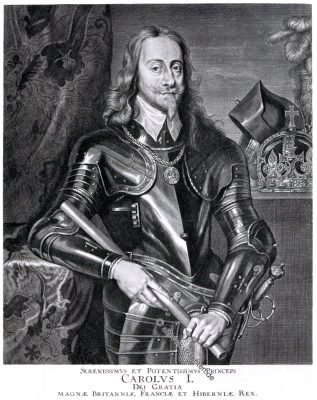 Karl I., aus dem Haus Stuart,  war Monarch über die drei Königreiche England, Schottland und Irland. 
