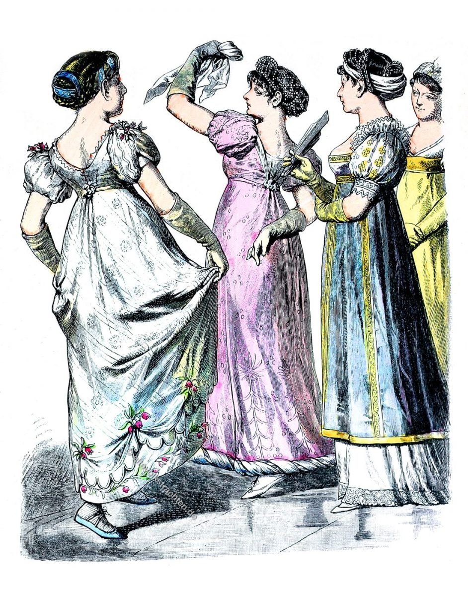 Empire, Regency, Trachten, Mode, Kostüme, Costume, Münchener Bilderbogen