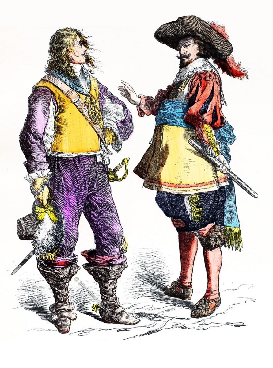 Münchener Bilderbogen, Flamänder, Belgier, Engländer, Mode, Kostüme, Barock, 17. Jahrhundert, dreissigjähriger Krieg,