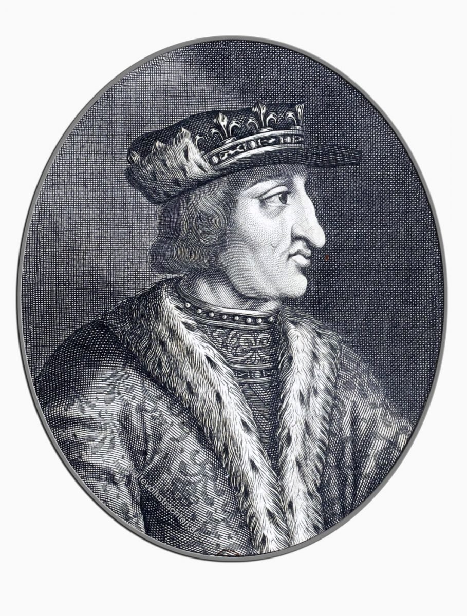 Karl VI, König, Frankreich, Mittelalter, Larmessin, Gotik, Druckgrafik
