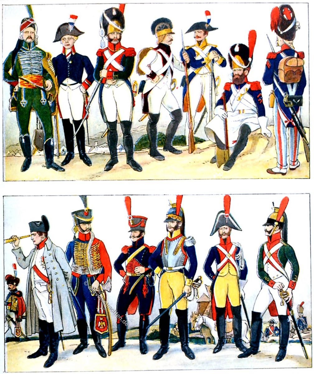 Uniformen, Frankreich, Empire, Napoleon, Revolution, Kostüme, Militär