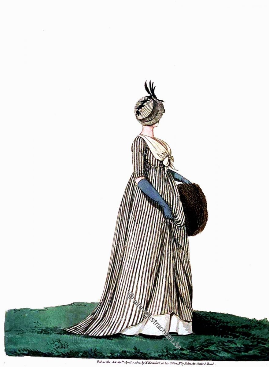 Regency, Fashion, costumes, Mourning dresses, Gallery of Fashion,
