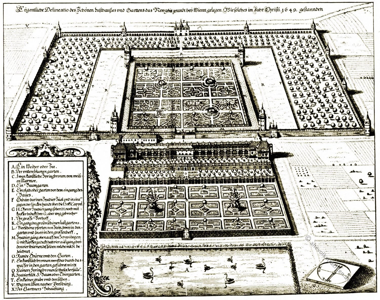 Neugebäude, Wien, Merian, Barock