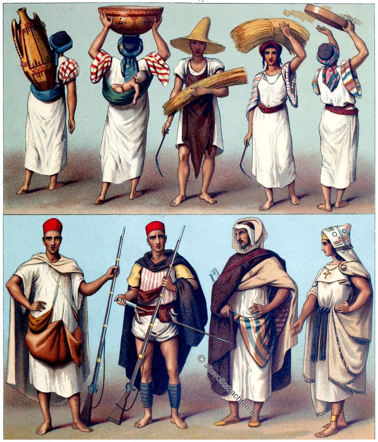 Berber, kabylen, Algerien, Tunesien, Marokko, Trachten, Kostüme