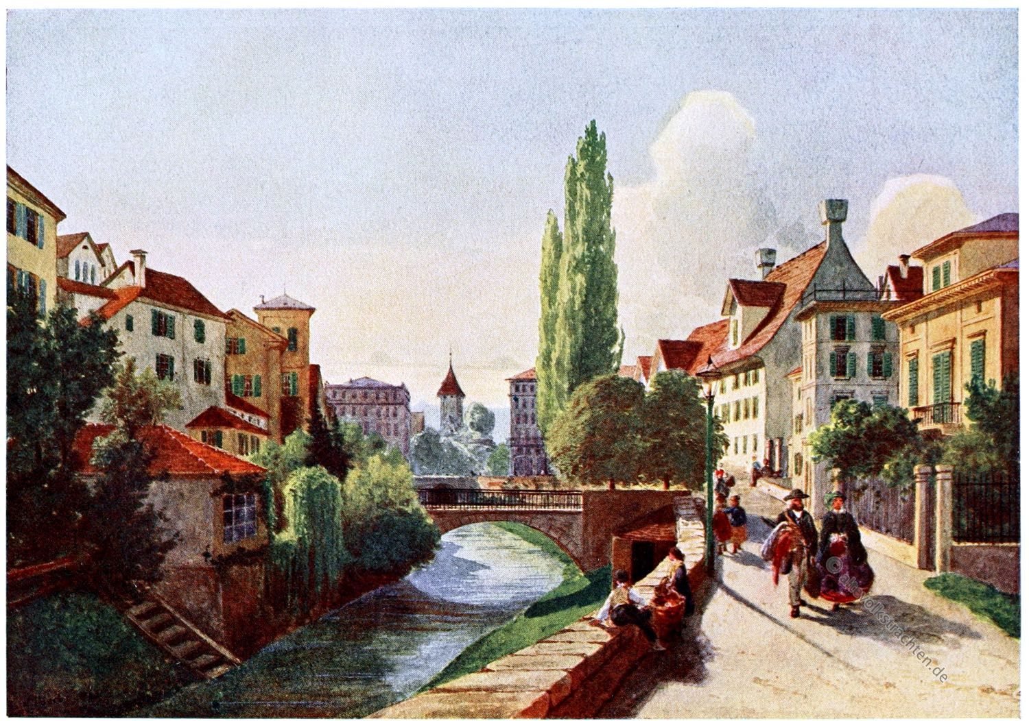 Zürich, Fröschengraben, Carl Toechi, Historische Stadtansicht