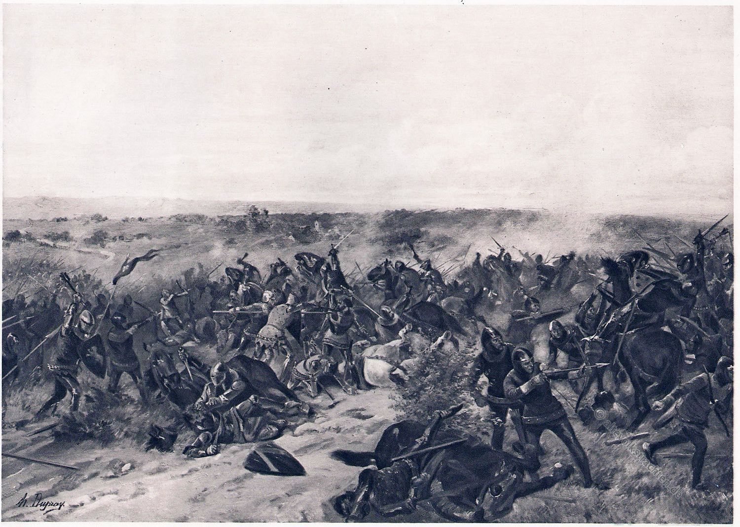 Schlacht, Crécy, Ritter, Kampf