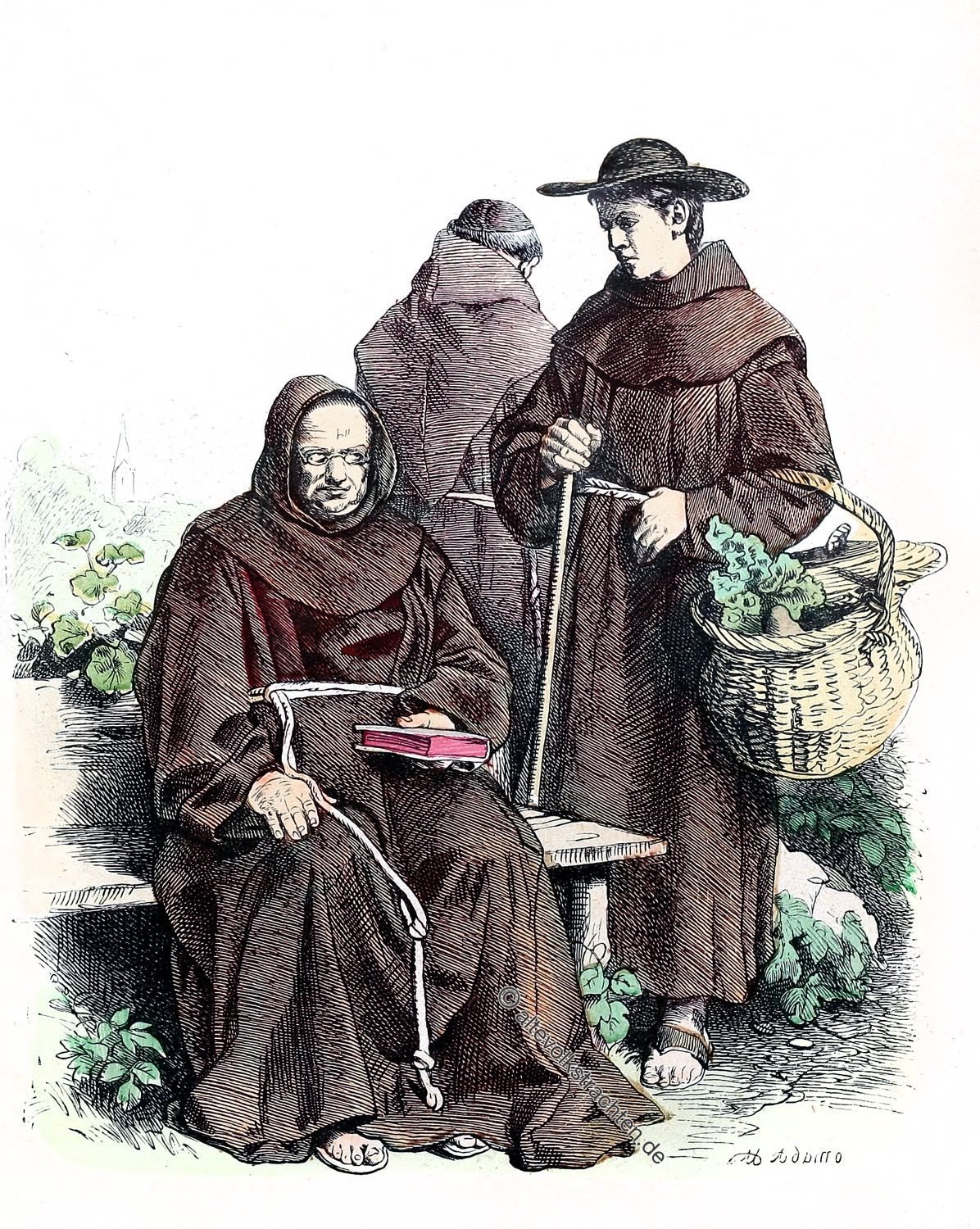 Münchener Bilderbogen, Franziskaner, Kostüm, Habit, Mönche, Tracht