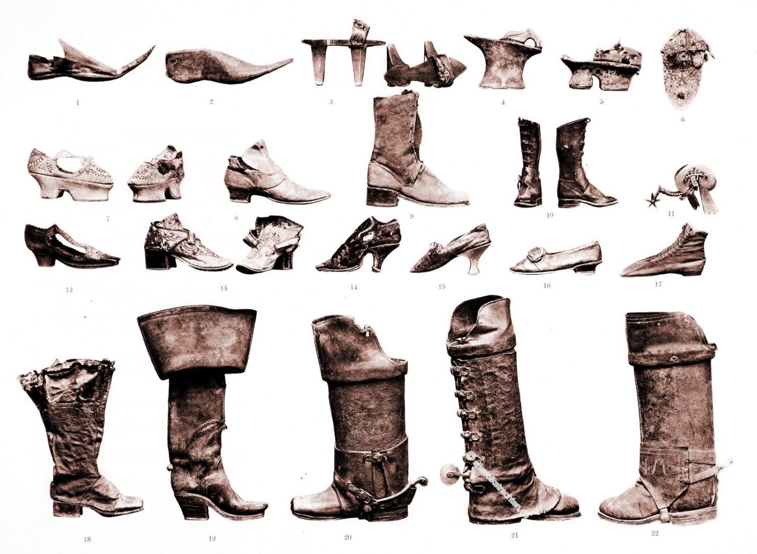 Schuhmode, Fussbekleidungen, Mittelalter, Renaissance, Barock, Rokoko,