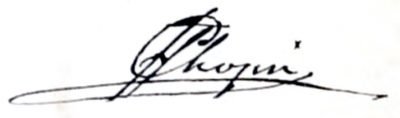 Frédéric François Chopin Autograph
